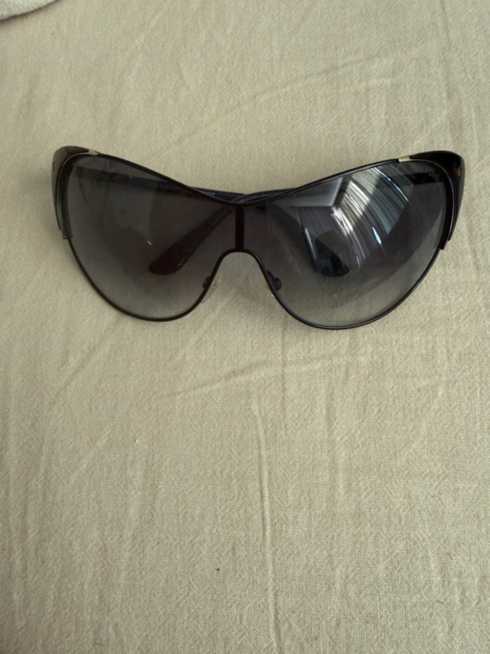 Authentic TOM FORD Vanda TF364 01B Black Purple Cat Eye